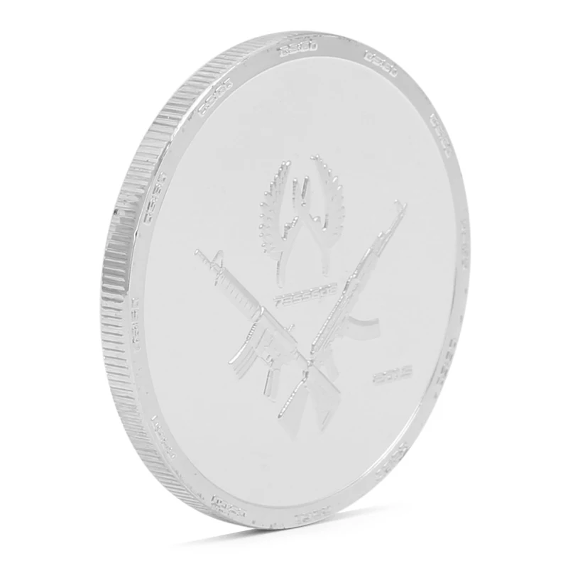 Игра CSGO Counter Strike посеребренные памятные монеты коллекционные жетон подарок Jun23_30-2F