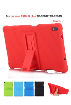 

For Lenovo Tab 4 8 Plus TB-8704X Soft Silicone Back Cover for Lenovo TAB4 8 plus TB-8704F TB-8704N 8'' Tablet stand case Cover