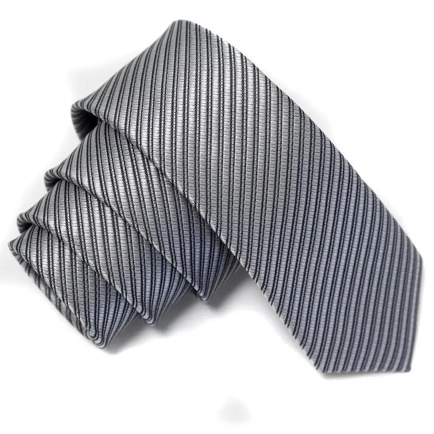 Мужской галстук-бабочка в полоску, из полиэстера, 16 цветов, высокое качество - Цвет: Серый