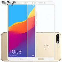 Wolfsay 1 шт. для Стекло huawei Y7 Prime 2018 Экран протектор Закаленное Стекло для huawei Honor 7C Pro Anti- scratch защитная пленка