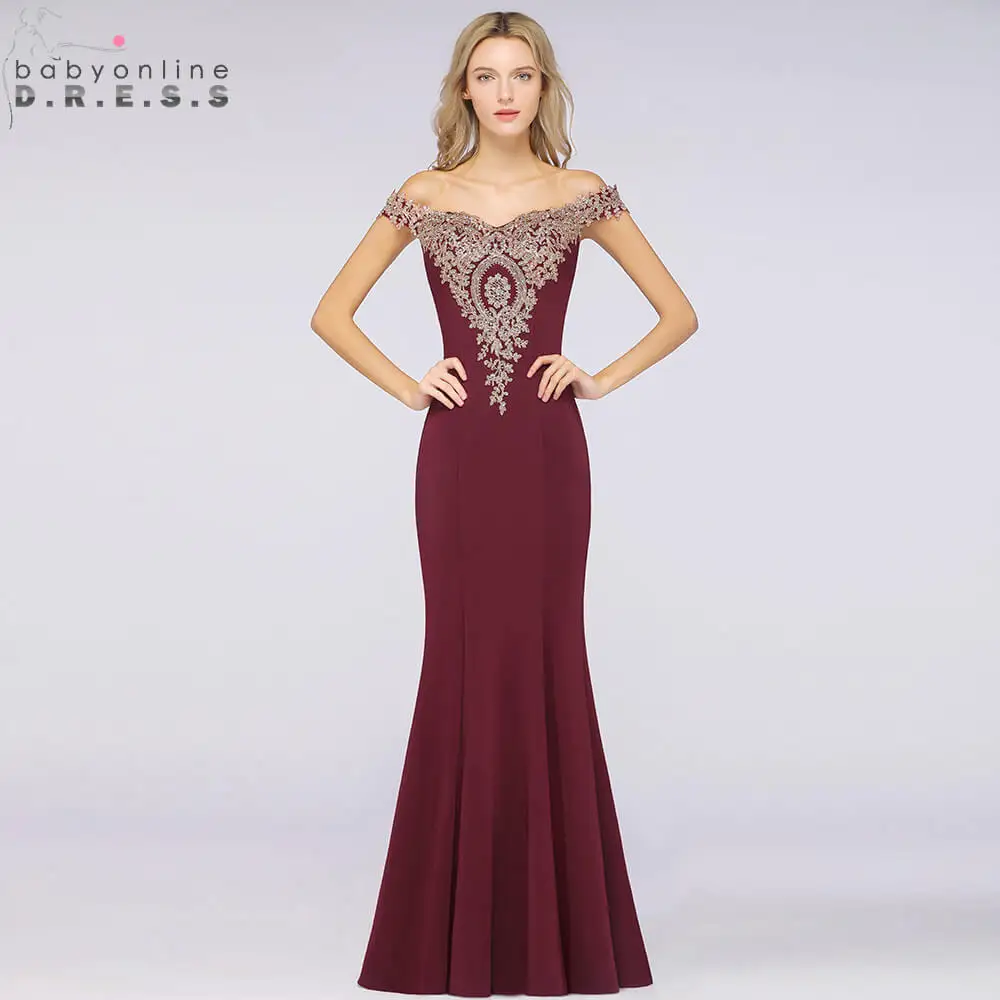 Халат de Soiree Новый бордовый кружево кристаллы вечернее платье 2019 элегантный розовый кепки рукавом Вечеринка платья для женщин Vestido Festa