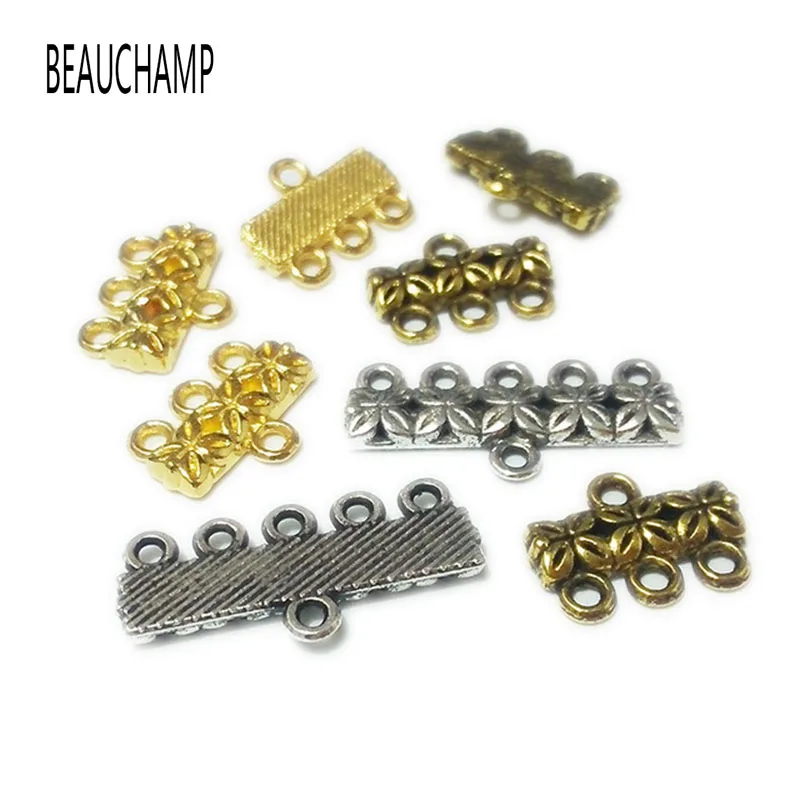 

BEAUCHAMP Vintage Pendant Bails Necklace Ends Connector Links Metal Charms Bracelet Beads Spacer Clasps Jewelry Findings