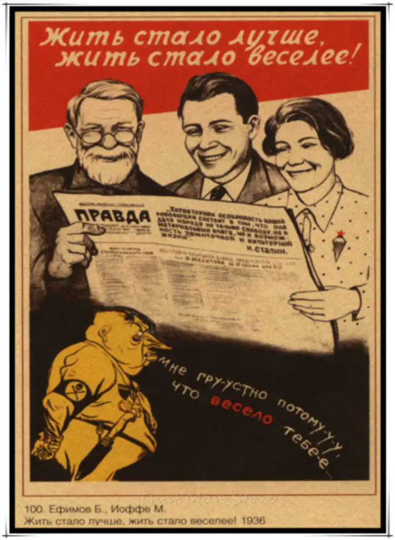Вторая мировая война, ленинистская политагитация, СССР, CCCP Ретро плакат, крафт-бумага, бумажные настенные декоративные винтажные плакаты - Цвет: Многоцветный