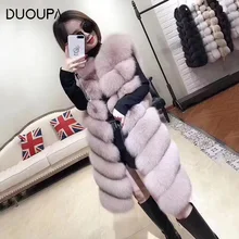 DUOUPA Natural Real Fox Fur Vest Natural Fur Coat For Jacket female coats Vest Waistcoat long Fur Coats Real Fur Coat Fox Vest J retro nobility shawl jacket fox fur collar sheepskin fur luxurious women s fur coat sheepskin coat fur coats real leather coat