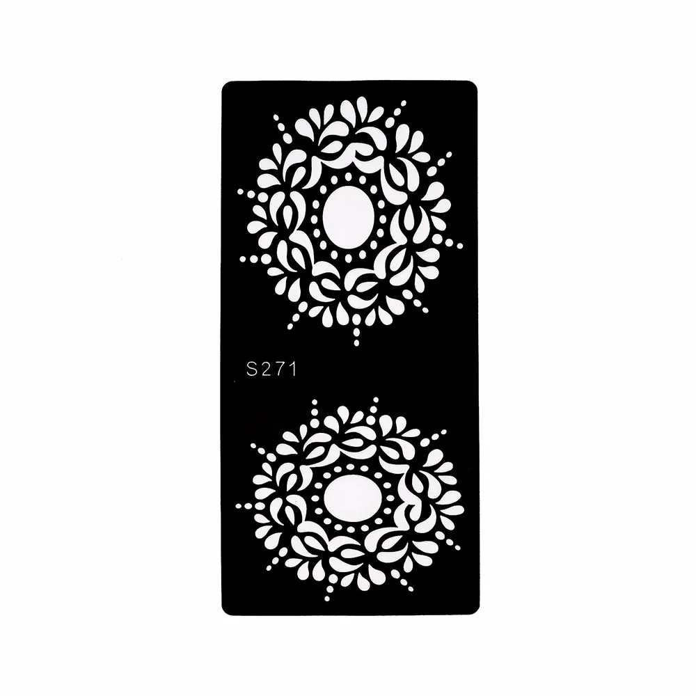 1 Piece Garland Henna Tattoo Stencil Drawing Flower for Lady Arm Leg Body Art Tattoo Templates Airbrush Painting Fashion S271