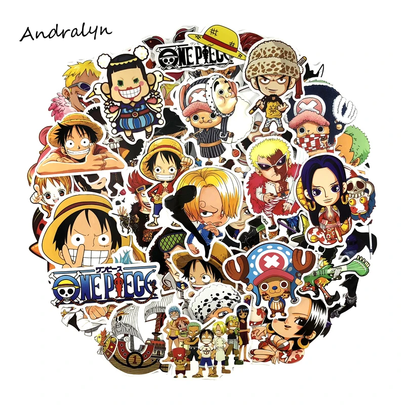 60Pcs Lot One Piece Decal Stickers For Laptop Luggage Car Fridge Snowboard Car Styling Pegatina PVC