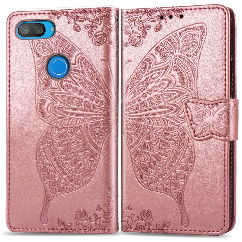 Phone case leather phone case leather wallet case leather case accessory case 3D butterfly wallet flip case for Xiaomi Redmi phones cover