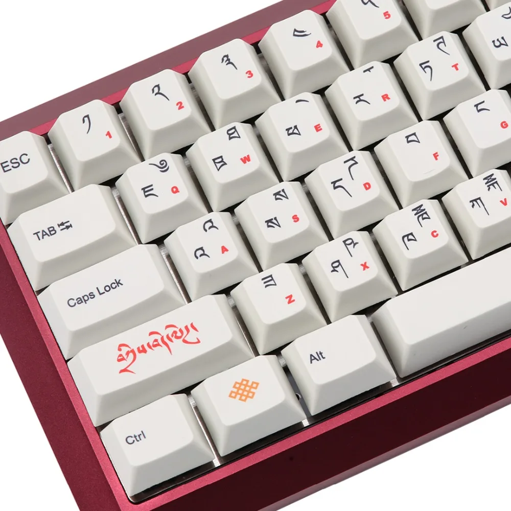 Тибетский keycap PBT Вишневый профиль краситель-sub 124 клавиши для cherry mx механическая клавиатура