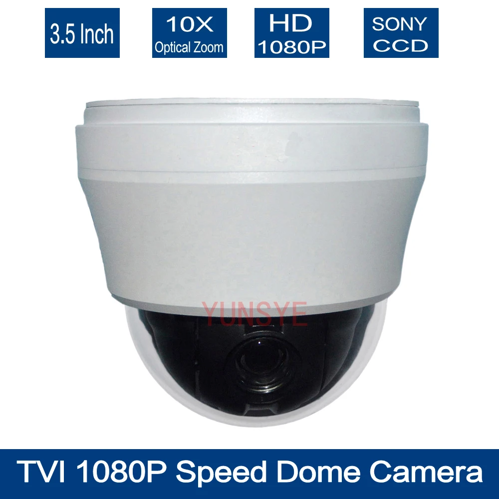 

YUNSYE Free shippig 1080P 10x Optical Zoom Mini HD SONY CCD IMX 236  ptz camera4inch 2MP 1080P HD TVI High Speed Dome PTZ Camera