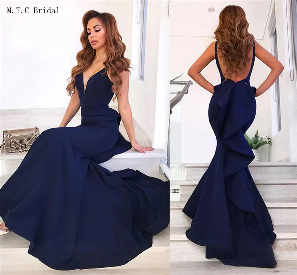 dark blue prom dresses 2019