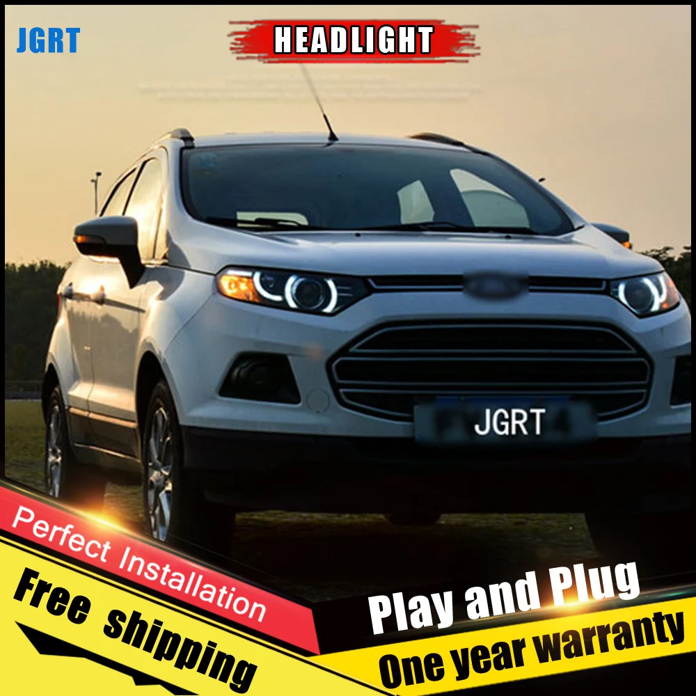 Автомобильный стиль светодиодный фары для Ford Ecosport 2013 для Ecosport Головной фонарь светодиодный объектив двойной луч H7 HID Xenon bi xenon объектив