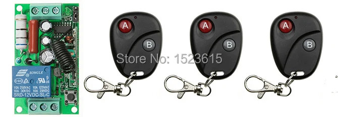 

New AC220V 1CH 10A RF Wireless Remote Control Switch System teleswitch Transmitter with Two-button Receiver Smart Home Switch