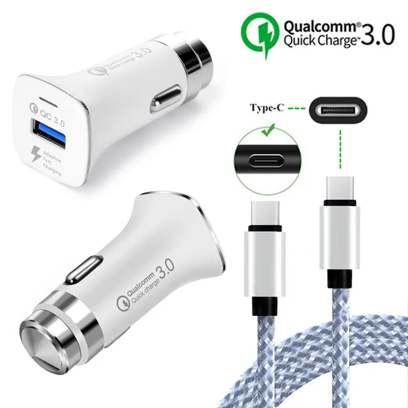 

Type C USB Cable For Galaxy A30 A50 S10 S9 Xperia 10 XA1 XA2 Ultra XZ3 ZTE Axon 7 Nubia Z17 3A Quick Charge QC 3.0 Car Charger
