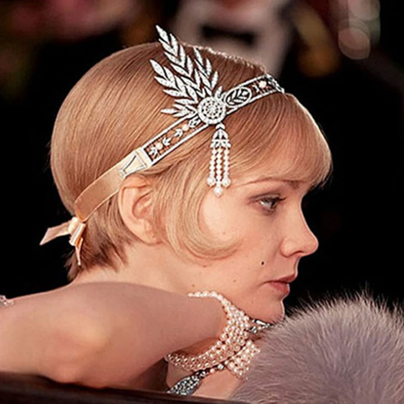 Cristais Great Gatsby Perola Borlas De Prata Do Casamento Nupcial Tiaras De Perolas E Coroas Hoop Cabelo Headbands Joias Cabelo Hair Color Green Eyes Hair Jewelry Piecesjewelry Comment Aliexpress