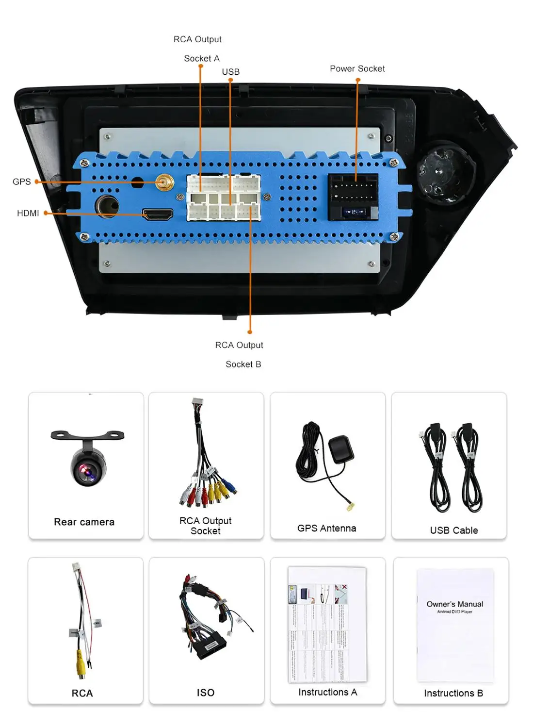  Bosion 4G+64G Android 9.0 Car Radio Multimedia Video Player Navigation GPS For KIA K2 RIO 3 4 2011-