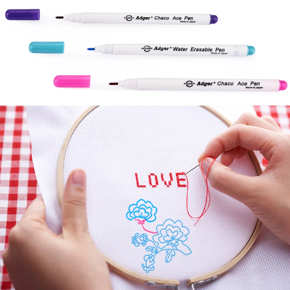 Стираемые водяные ручки маркеры для ткани растворимый крестик чернильные