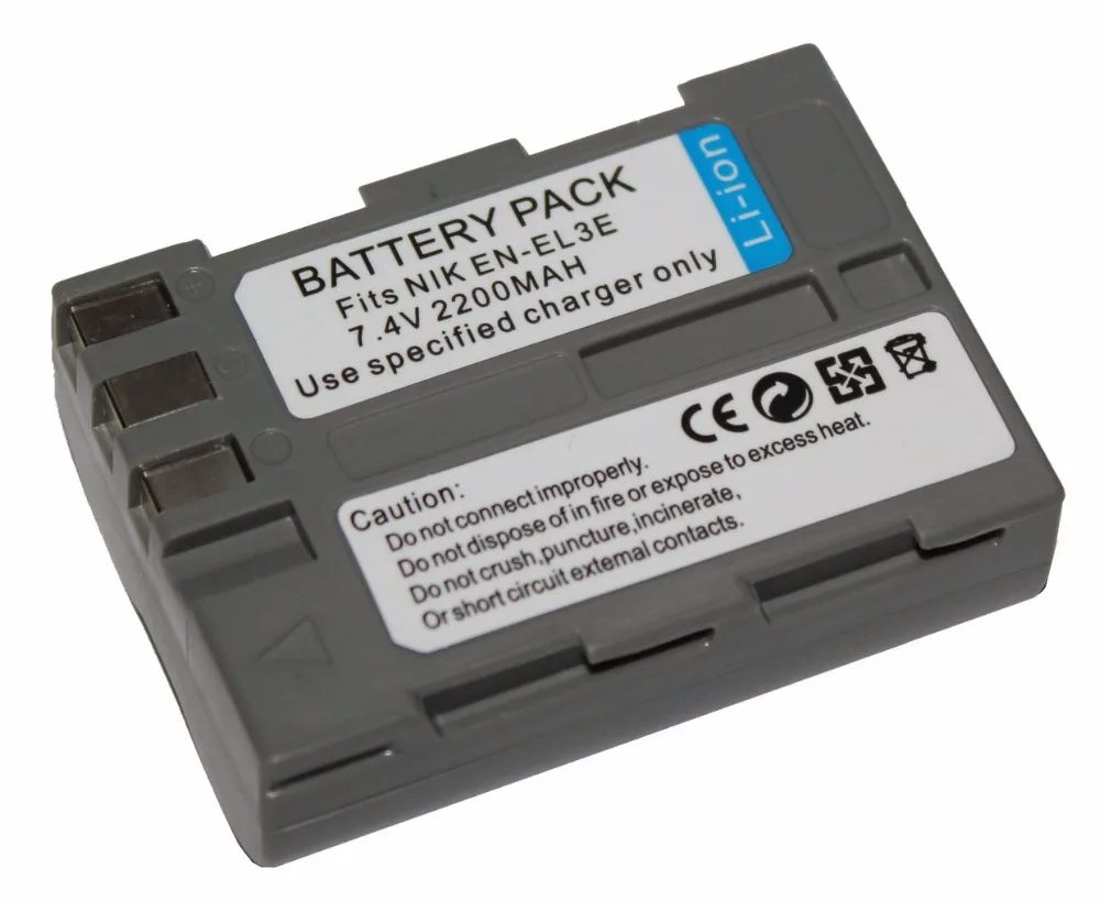 

High quality EN-EL3e EN EL3e 7.4V 2200mAh Camera Batteries For Nikon ENEL3E EN EL3E D30 D50 D70 D90 D70S D300