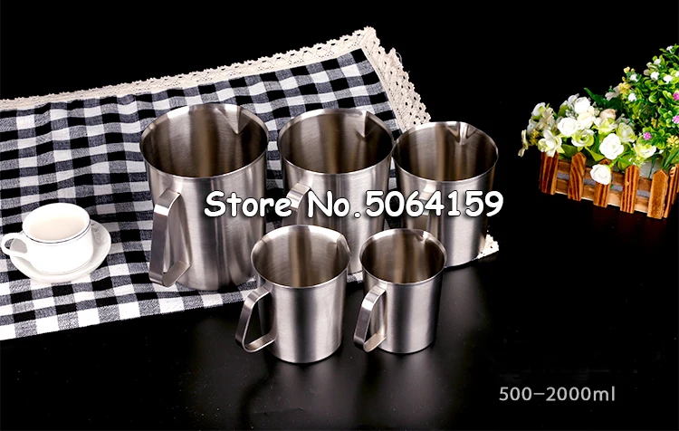 500ml/700ml/1000ml/1500ml/2000ml Stainless Steel Measuring Cup Kitchen Scale Liquid Cups Tools | Дом и сад