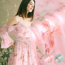 Пользовательские новые 140 см шириной шелк жоржет SS82 новая шелковая ткань одежда платье