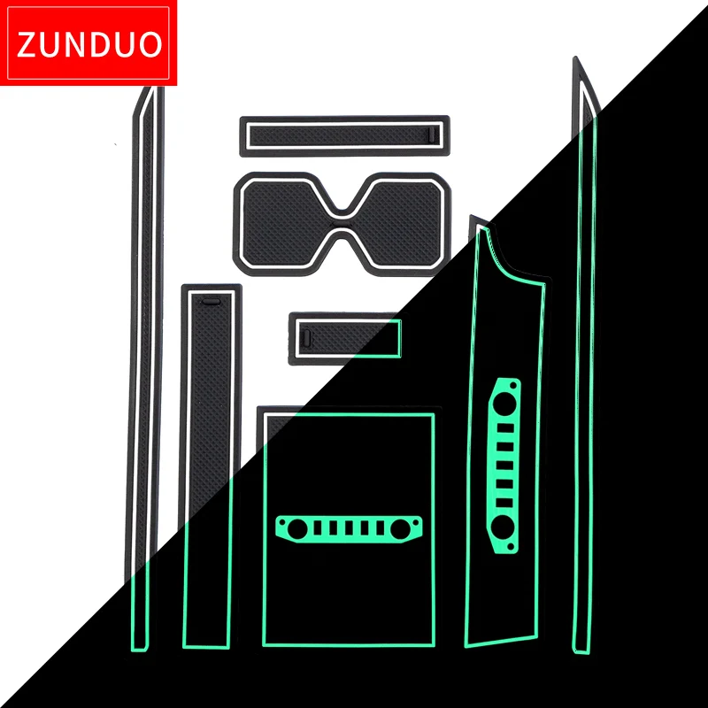 Us 15 92 20 Off Zunduo Gate Slot Pad For Suzuki Jimny 2019 2020 Accessories Red White Black Interior Door Pad Cup Mats On Aliexpress
