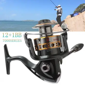 

7000 Series Ball Bearings 4.7:1 Spinning Fishing Reel Jigging Trolling Long Shot Casting Saltwater Surf Big Sea Fishing Wheel