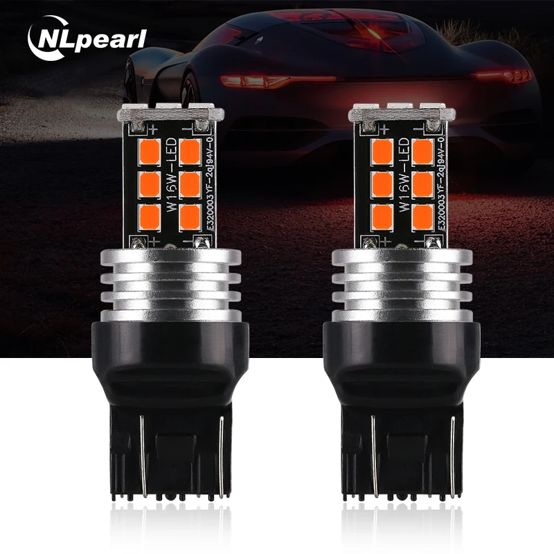 

NLpearl 2x Signal Lamp 7443 7440 T20 Led Bulb W21W W21/5W WY21W 2835SMD 1156 BA15S P21W LED BAU15S PY21W Led Turn Signal Light