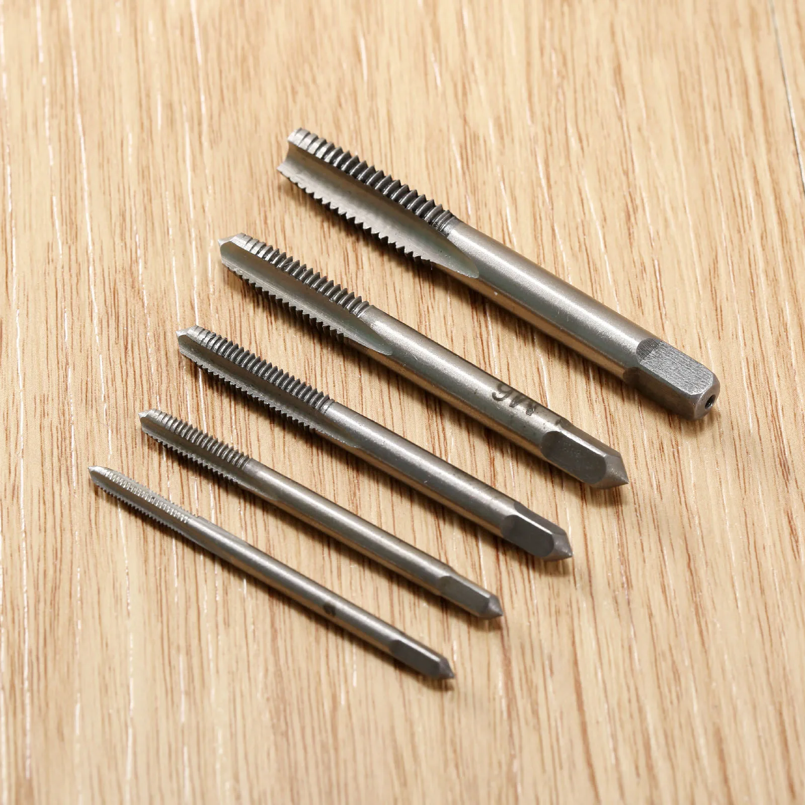 5PCS/Set HSS M3 M4 M5 M6 M8 Machine Spiral Point Straight Fluted Screw Thread Metric Plug Hand Tap Drill M3-M8 Screw Extractor