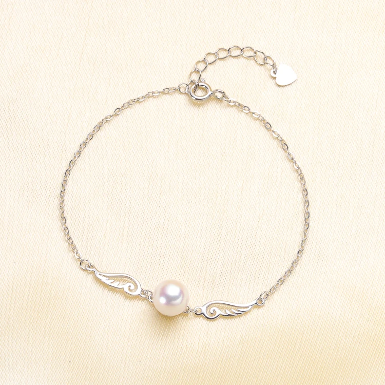 

Wings Design Bracelet Holder S925 Sterling Silver Pearl Bracelet Jewelry Components Women DIY Accessory 3Pieces/Lot