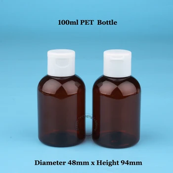 

50pcs/Lot Wholesale Plastic 100ml Lotion Bottle Small Cosmetic Container Portable Bath / Hair / Cleansing 100cc Packaging