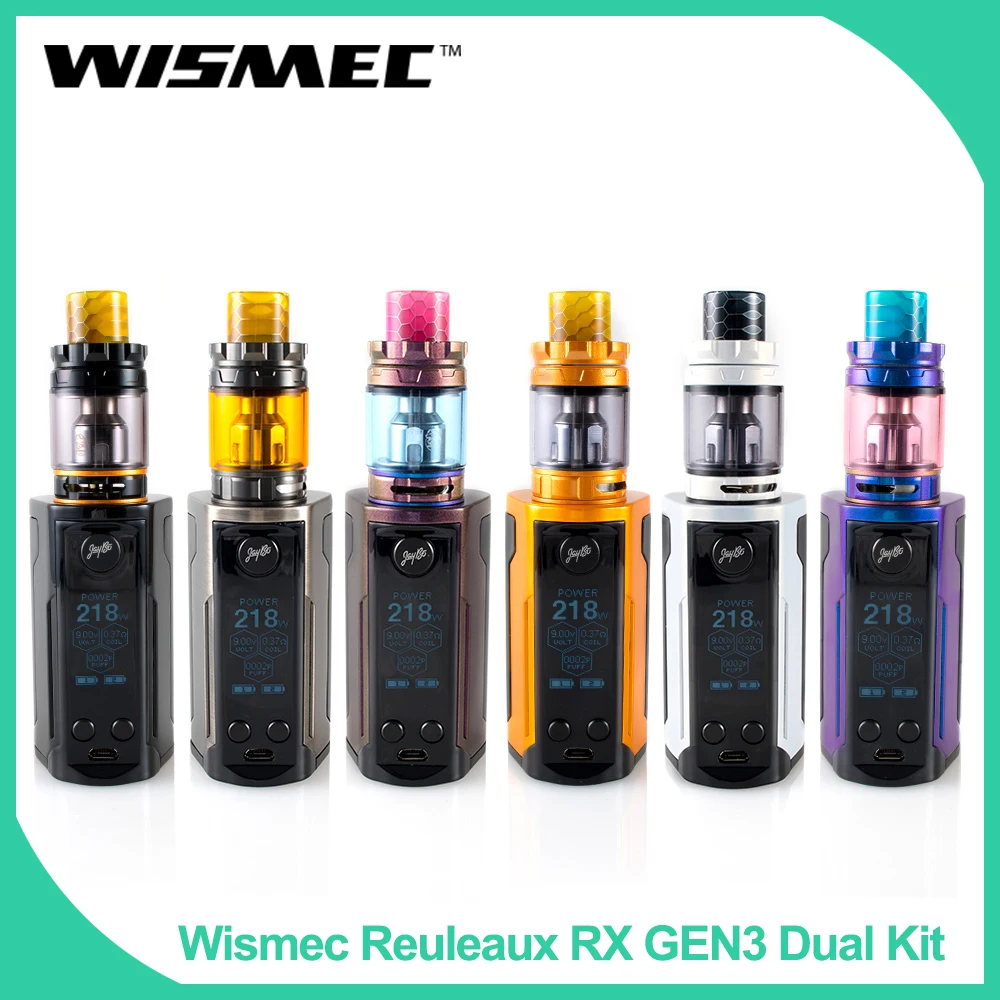 

Original WISMEC Reuleaux RX GEN3 Dual Kit with GNOME King Tank 230W Powered by dual 18650 battery no included vape kit