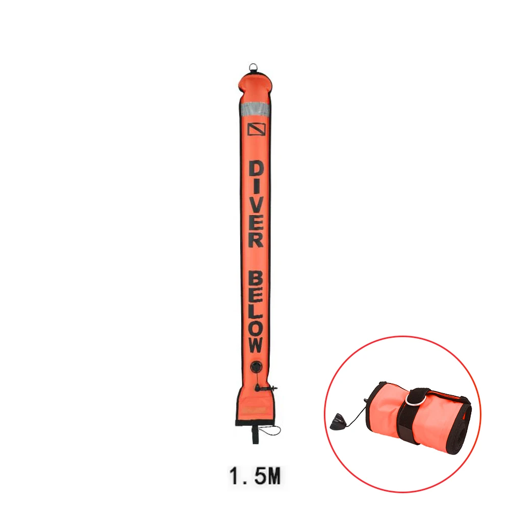 Red 1.5M 1 шт. подводное плавание поверхность маркер сигнала буй 1,2 м 1,5 м 1,8 м надувная сигнальная трубка маркер сигнала дайвинг аксессуары для плавания - Цвет: Red 1.5M