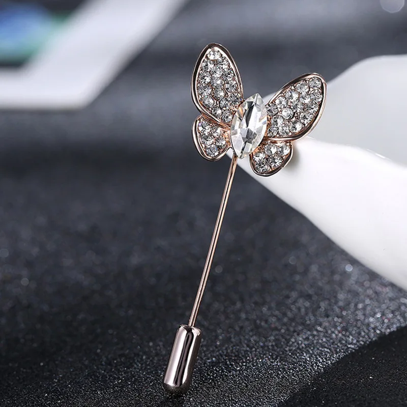 

Fashion Crystal Zircon Butterfly Brooches Alloy Animal Brooch Jewelry Pins for Women Fashion Jewelry Dress Decor Gift