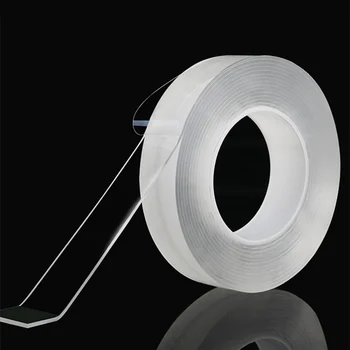 

3M Reusable Strong Transparent Double Sided Tape Blanket Anti-slip Adhesive Tape Wall Finishing Storage Organizer Strip