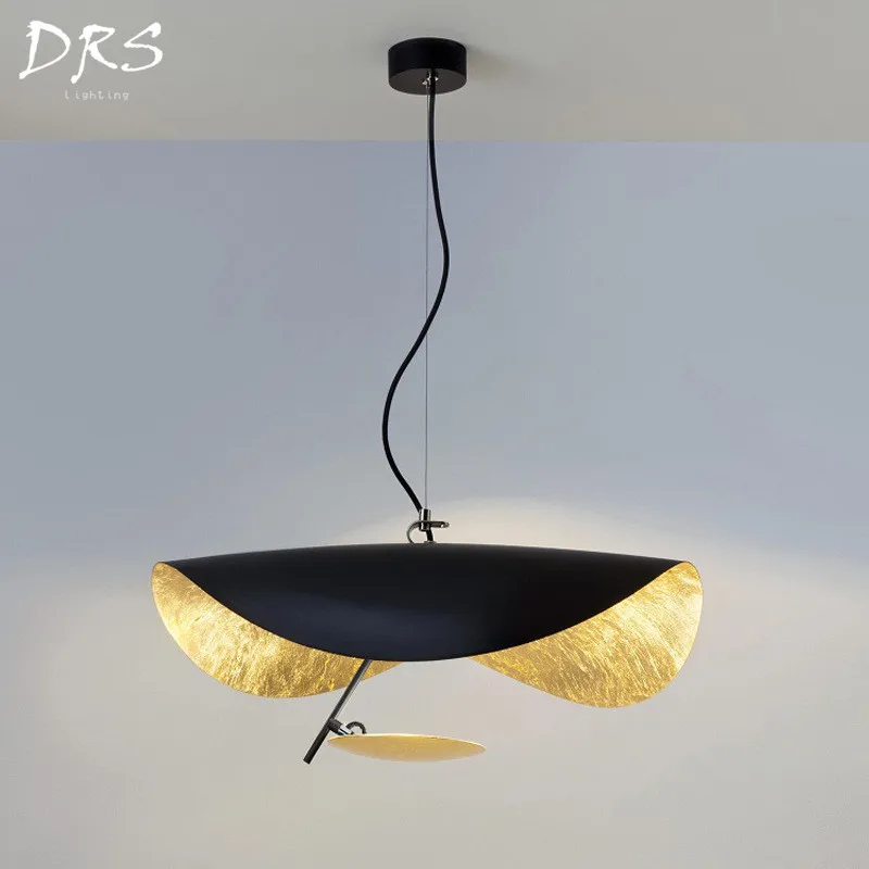 

Postmodern Led Pendant Lights Flying Saucer Hat Art Home Decor Living Room Restaurant Kitchen Lights Hanging Luminaire Lighting