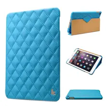 Jisoncase Cubierta Elegante de Lujo para iPad mini 4 Casos de Stands Vegano de cuero con Auto de la Estela Magnética Cubierta para el ipad mini 4 Caso Coque