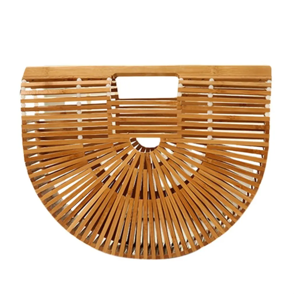 

Bamboo Bag Women Straw Bags Rattan Woven Beach Shoulder Bags Ladies Crossbody Tote Handbag Female Bohemian Handmade Bolsa