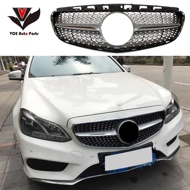 W212 Facelifted Diamond Front Racing Grill Grille for Mercedes Benz