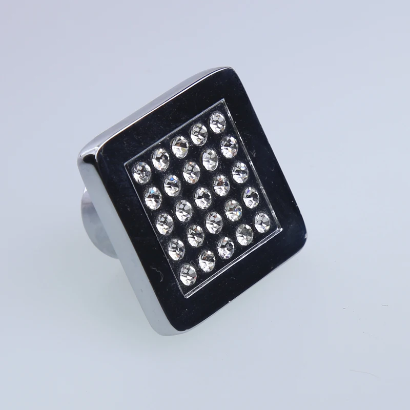 32mm round square silver chrome kitchen cupboard door handles