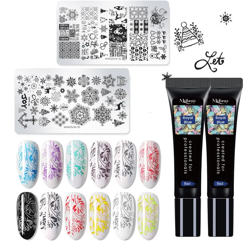 

8ml Gel Polish Nail Stamping Gel Colorful Lacquer Soak Off Varnish Stamping UV Gel for Nail Art Stamping Plate