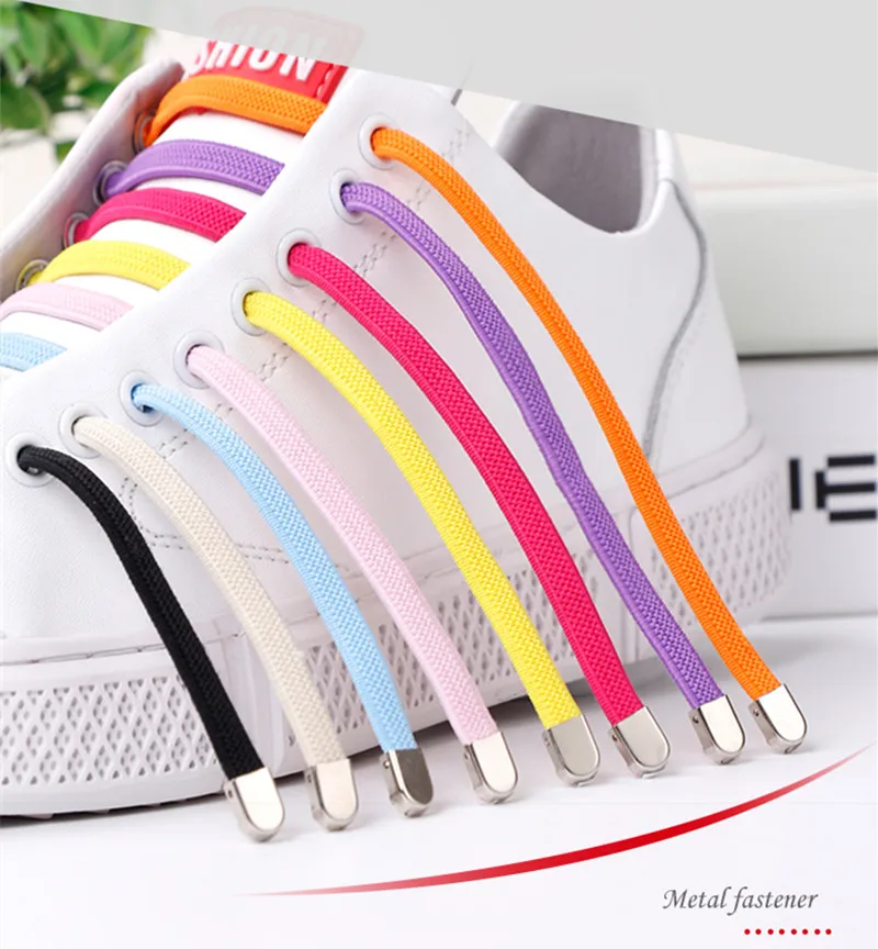 100 см цветные эластичные шнурки для обуви, удобная пряжка, цветные эластичные силиконовые шнурки без завязок, шнурки для обуви, шнурки для кроссовок