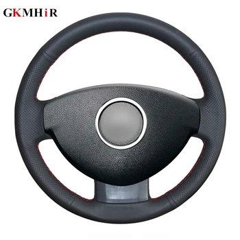 

GKMHiR Steering Wheel Cover DIY Black Genuine Leather Car Steering Wheel Cover for Renault Duster Dacia Duster ZLXQSjh23n
