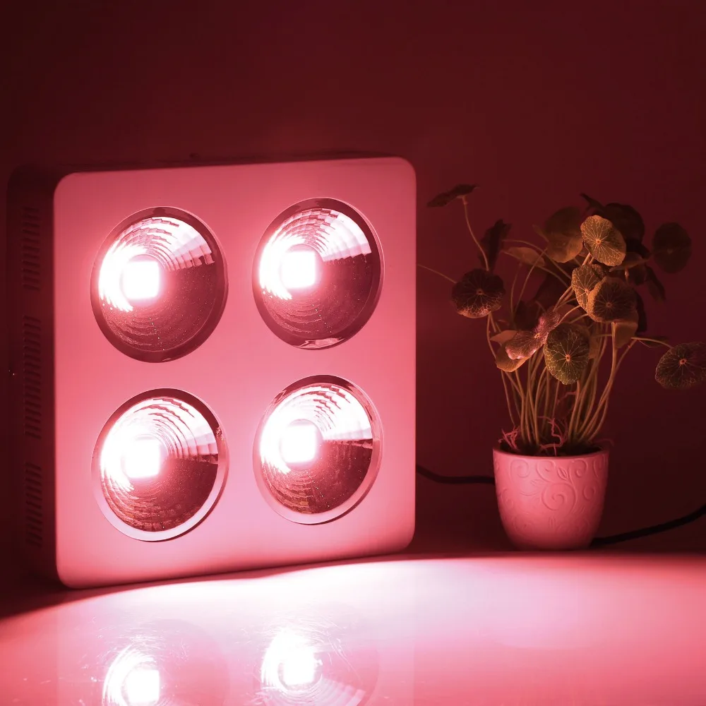 

4 Holes Cree COB Full Spectrum 800W Led Grow Lighting lamp for Greenhouse plants growth Hydroponic with sunflower cooling system