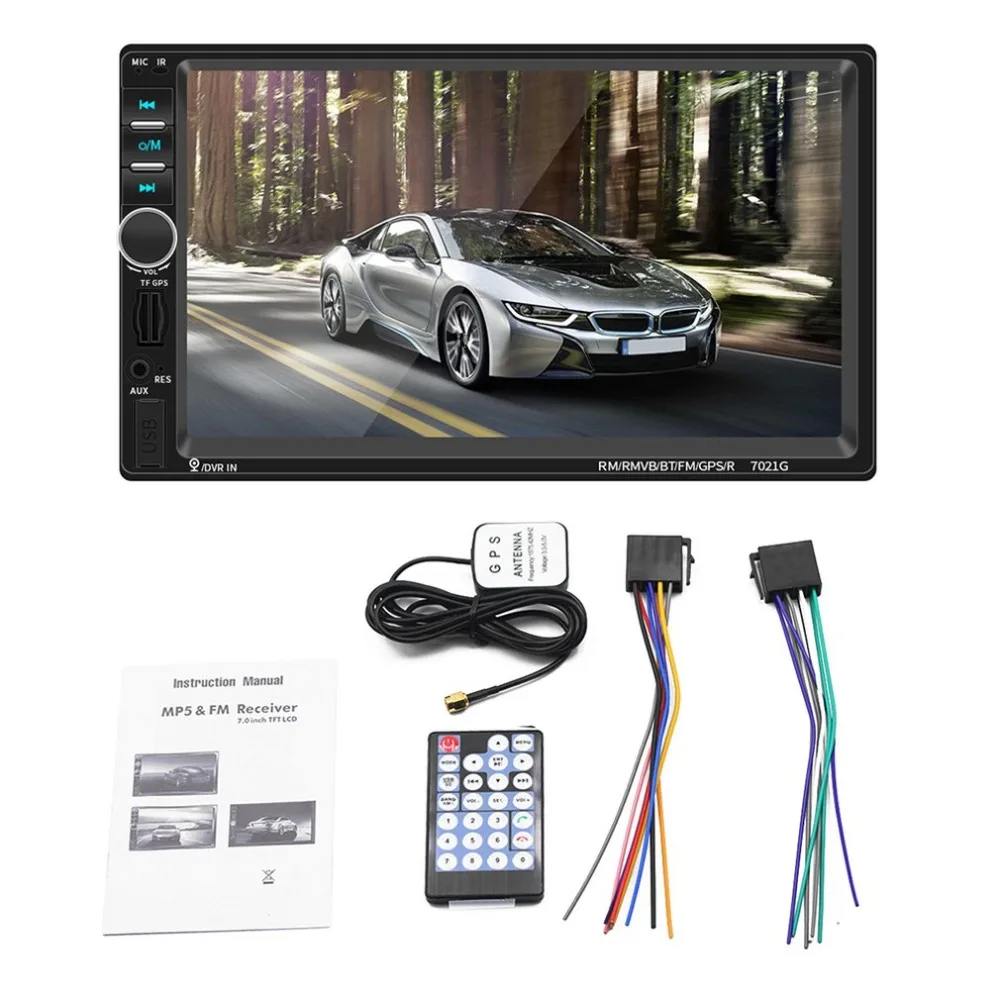 

7021G 7 inch TFT Bluetooth MP5 player GPS navigation reversing Monitor multimedia player Car Aid Accessories