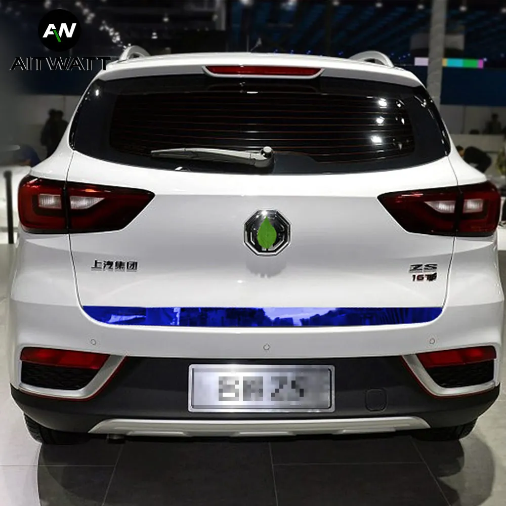 Подходит для MG ZS 2018 серебристый синий задний багажник из нержавеющей стали