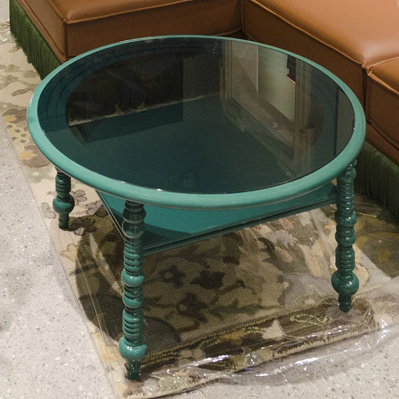 Inyard modern Nordic metal/glass picnic camping dining Roman round table coffee table Inyard modern Nordic metal/glass picnic camping dining Roman round table coffee table