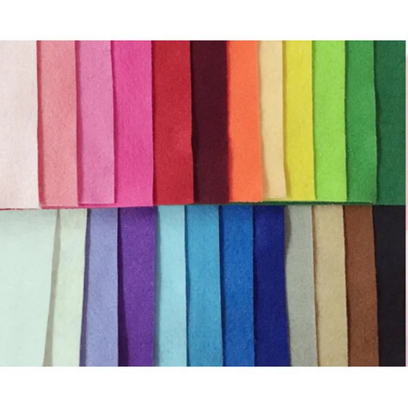 40Pcs DIY Super Soft Polyester Felt Nonwoven Fabric Sheet For Craft