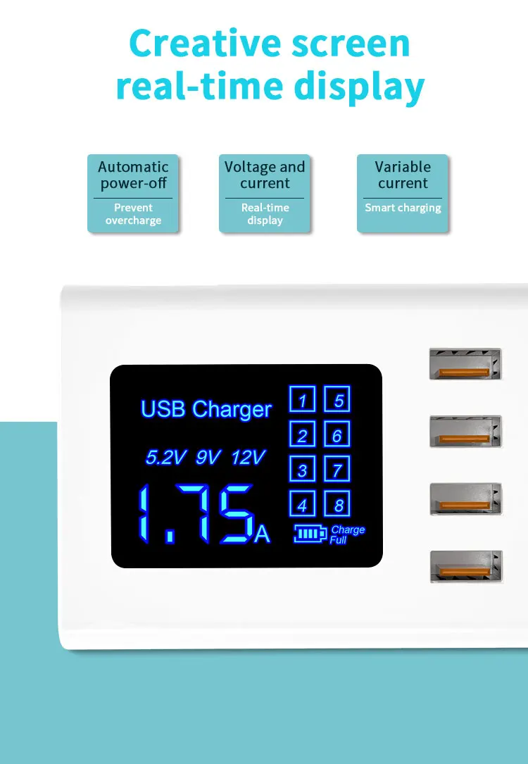 TOPZERO 8 портов Qi Беспроводное зарядное устройство Quick Charge 3,0 USB зарядная станция светодиодный адаптер для быстрой зарядки с разъемом EU US UK Plug