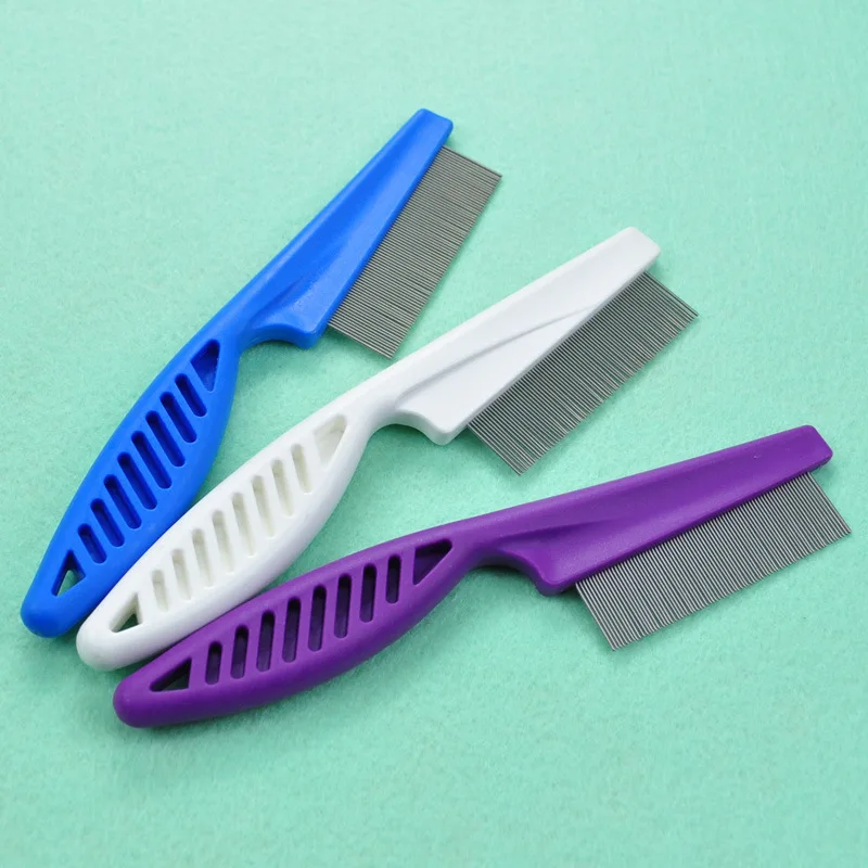 Pet Dog Protect Comb Stainless Steel For Flea Removal Candy Color Brush Cat Grooming Combs Tool comfortable Pets Protect Product