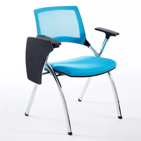 

Conference Chair Commercial Furniture Office Furniture mesh metal folding chair with writing board training Chair office chair