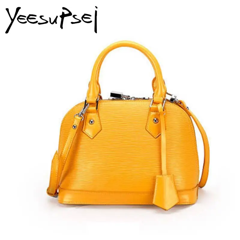YeeSupSei однотонная роскошная сумка из натуральной кожи модная сумка женская сумка с замком и ключом сумка через плечо женская сумка через плечо